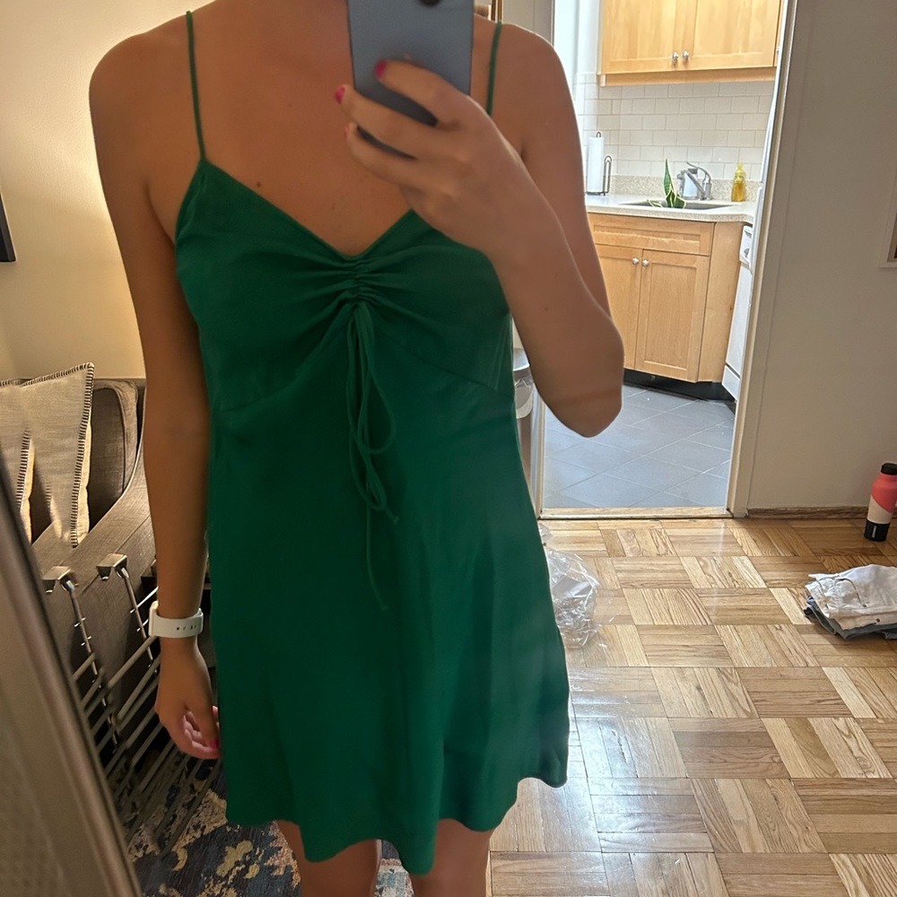 Green Zara dress